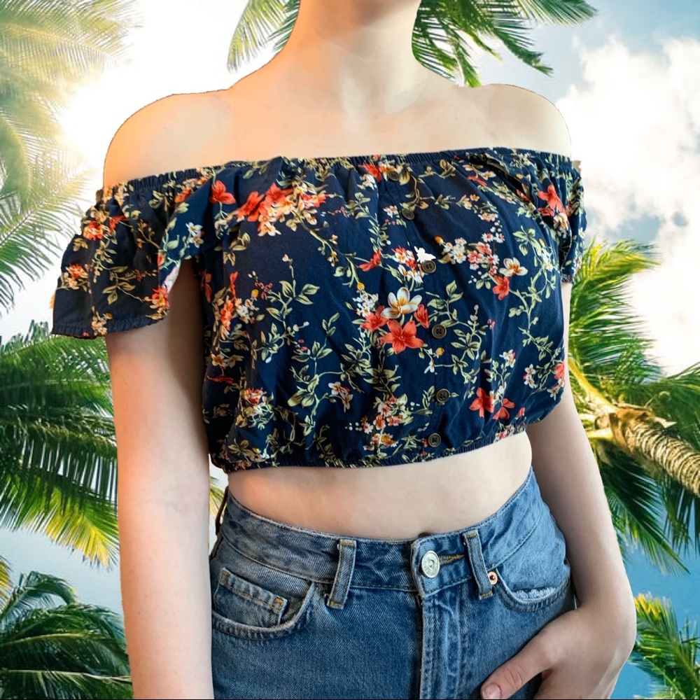 Cute Floral Crop Top
